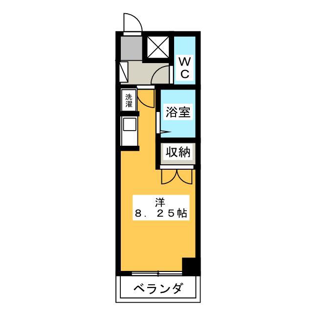 シャルム初生(ワンルーム/4階)の間取り写真