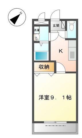 サンパレス大口(1K/1階)の間取り写真