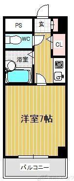 リアライズ西淡路(1K/1階)の間取り写真