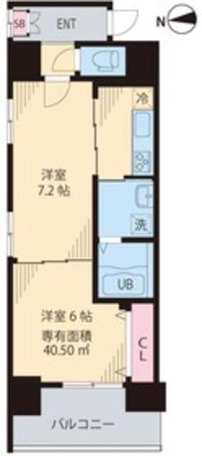ステラ北進(1LDK/8階)の間取り写真