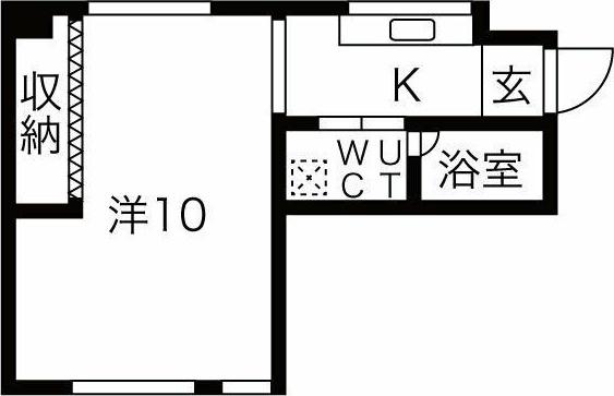 西村ビル(1K/4階)の間取り写真