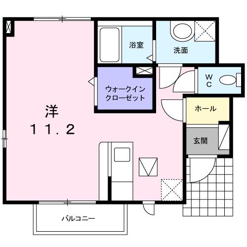 サンテール(1K/1階)の間取り写真