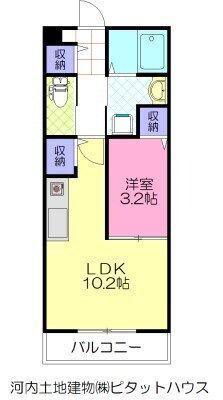 ファインウエストA(1LDK/1階)の間取り写真