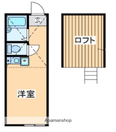 シェルブール小田(ワンルーム/2階)の間取り写真