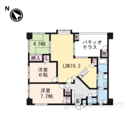アメニティ南草津VI(3LDK/4階)の間取り写真