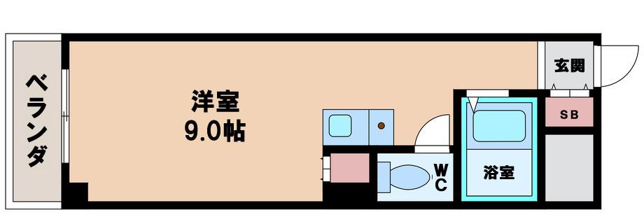 サンレスポワール(ワンルーム/5階)の間取り写真
