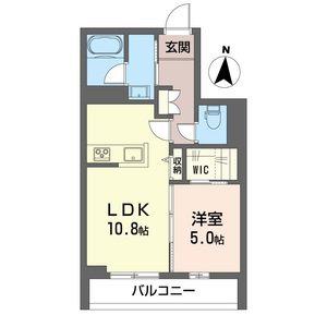 プリムローズ(1LDK/2階)の間取り写真
