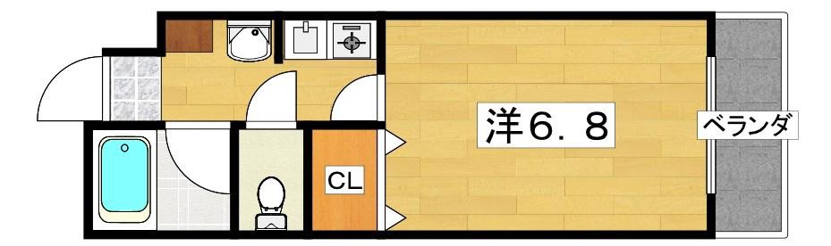 サンバリーアツ高宮(1K/3階)の間取り写真