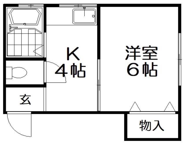 田代マンション(1K/3階)の間取り写真