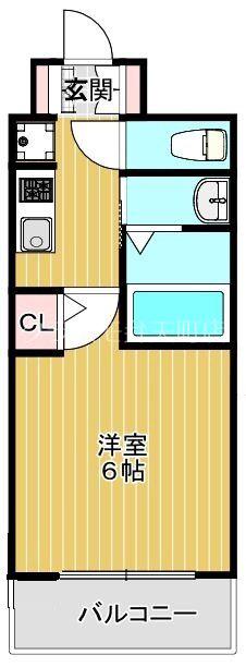 EC大阪ウエスト(1K/5階)の間取り写真