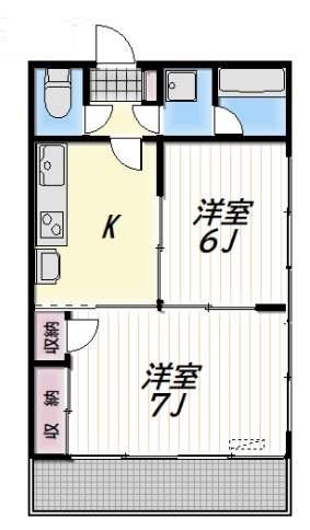 LORO(2K/4階)の間取り写真