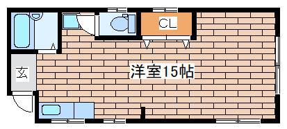 東六甲ビル(ワンルーム/4階)の間取り写真