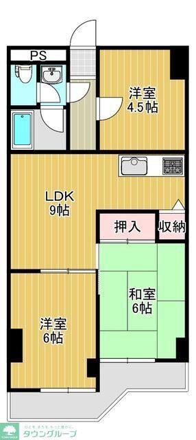 マック綱島コート(3LDK/3階)の間取り写真