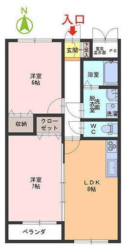 アビトゥーロ15(2LDK/3階)の間取り写真