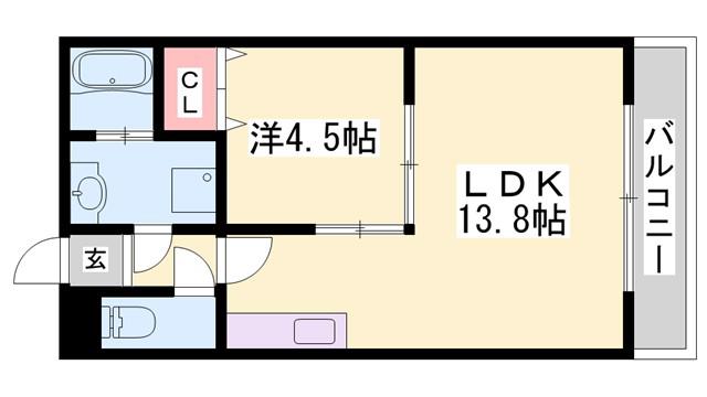 COZY COURT(1LDK/1階)の間取り写真
