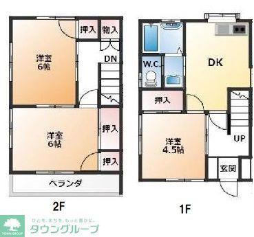 小澤コーポ(3DK/1階)の間取り写真