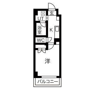 アールズコート富が丘(1K/5階)の間取り写真