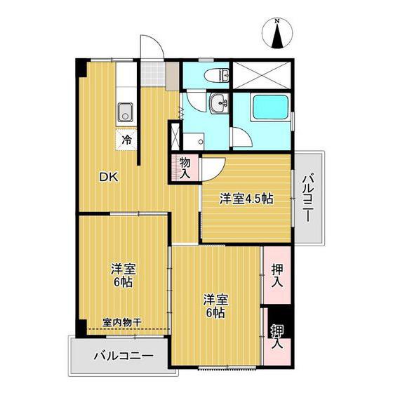 朝日ハイツ(3DK/1階)の間取り写真