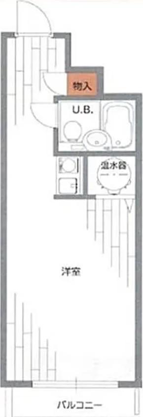 シルバープラザ麻布十番(ワンルーム/4階)の間取り写真