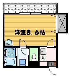 マンションハウスADDIII(1K/9階)の間取り写真