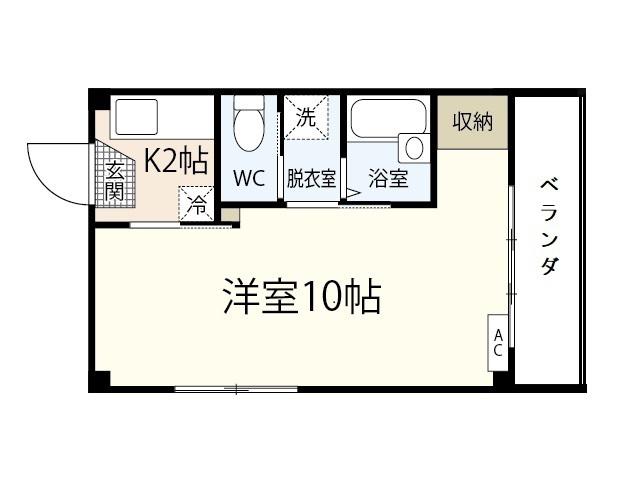カーサ平塚(1K/5階)の間取り写真