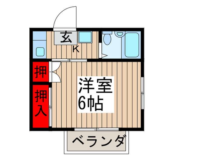 ホームズ・領家三丁目(1K/1階)の間取り写真