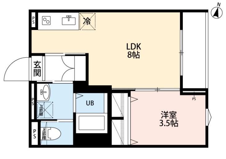 ROBOT HOME 西都賀(1LDK/2階)の間取り写真