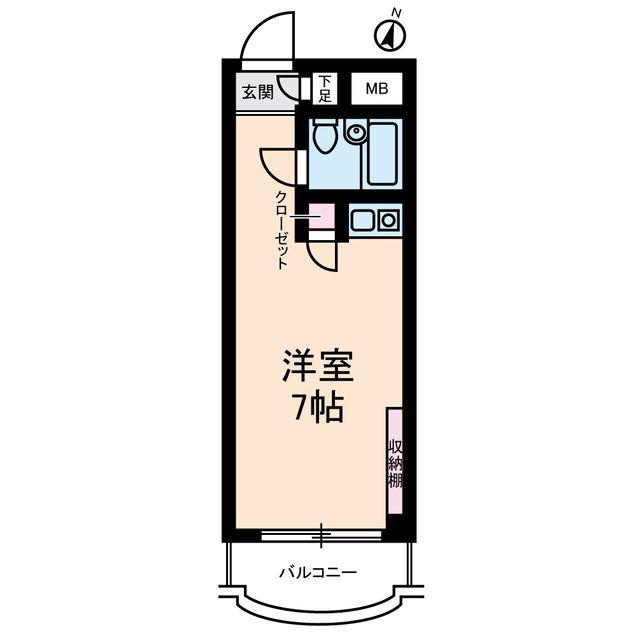 ジェイパーク要町(ワンルーム/3階)の間取り写真