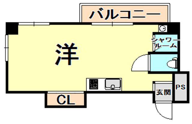 グレイスマンション2番館(ワンルーム/3階)の間取り写真