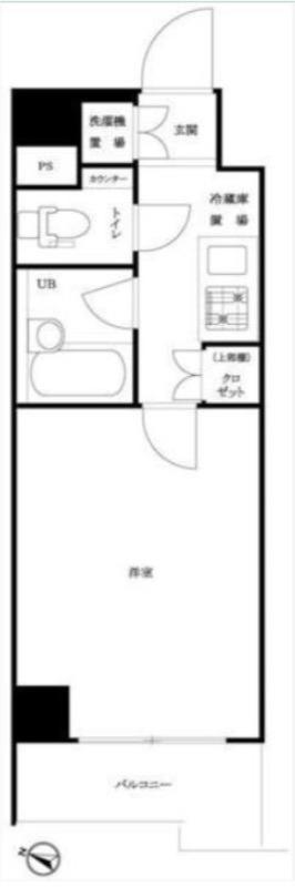 ルーブル大森山王弐番館(1K/2階)の間取り写真