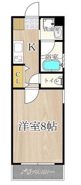 CITY SPIRE幸町(1K/3階)の間取り写真