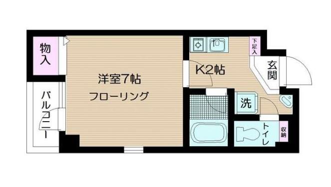 サンファースト(1K/3階)の間取り写真