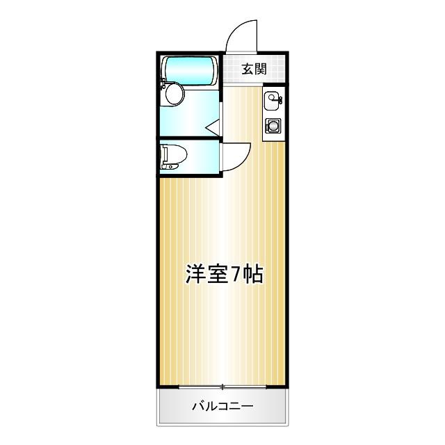 サンハイツ祐天寺駅前(ワンルーム/4階)の間取り写真