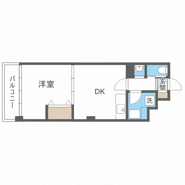 高橋ビル(1LDK/2階)の間取り写真