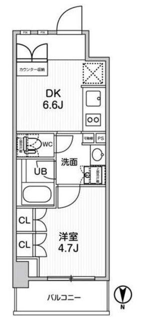 NIDO KAMATA(1DK/10階)の間取り写真