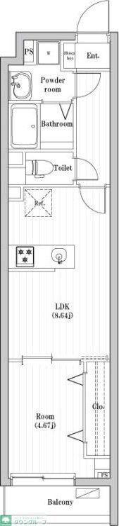 アーバンパーク成増II(1LDK/5階)の間取り写真