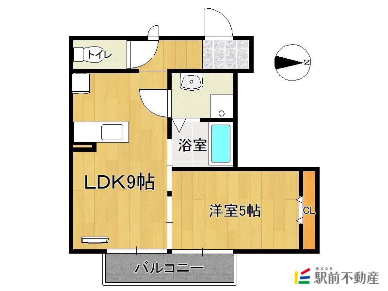 ディアス(1LDK/1階)の間取り写真