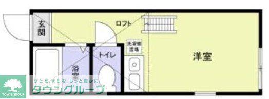 BRICKS羽沢南(ワンルーム/2階)の間取り写真
