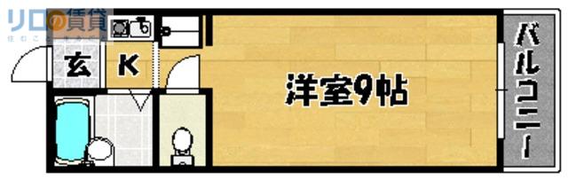デイグラン上新庄(1K/3階)の間取り写真