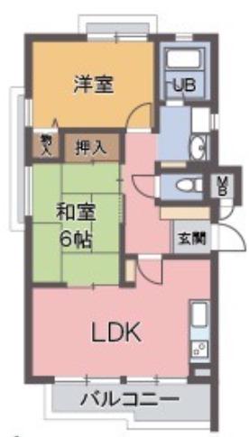 コーポ加島II(2LDK/2階)の間取り写真