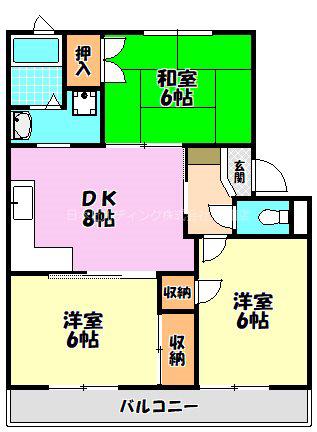 メゾンハート(3LDK/3階)の間取り写真
