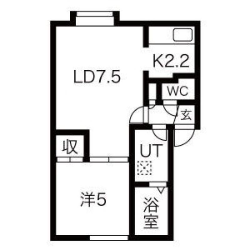 TEANA弐番館(1LDK/3階)の間取り写真