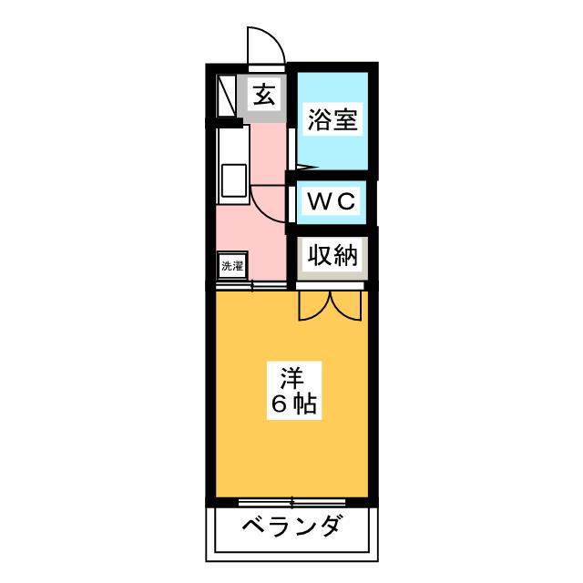 雅コーポA(1K/1階)の間取り写真