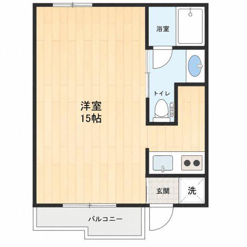 MAISON AZUR(1K/1階)の間取り写真