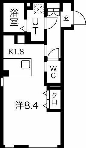 WELL COURT KANDA(ワンルーム/5階)の間取り写真