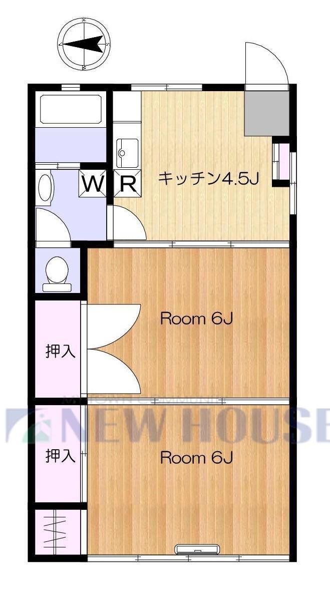 第3長森ビル(2K/5階)の間取り写真