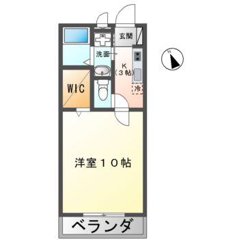 ハイツAKUA(1K/1階)の間取り写真