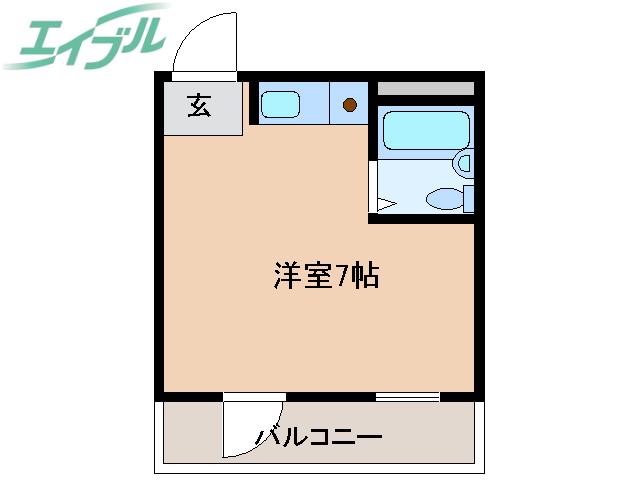シティライフ四日市(ワンルーム/5階)の間取り写真