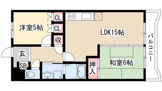 コットンハウス平針(2LDK/4階)の間取り写真