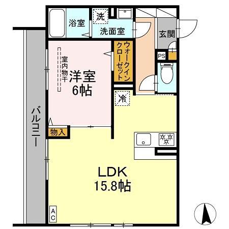 メゾン ド ネージュ東戸塚(1LDK/3階)の間取り写真